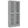    Mobile Vetrina Grigio Sonoma 82,5x30,5x185,5 Legno ingegnerizzato