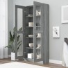    Mobile Vetrina Grigio Sonoma 82,5x30,5x185,5 Legno ingegnerizzato