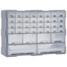    Mobile Contenitore con 40 Cassetti 52x16x37,5 cm Grigio