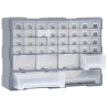    Mobile Contenitore con 40 Cassetti 52x16x37,5 cm Grigio