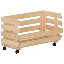 vidaXL Carrello Portaverdure 37x30x80 cm in Legno Massello di Pino