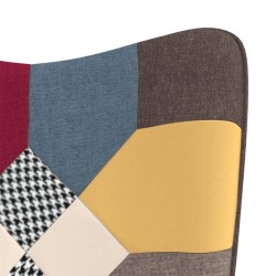 vidaXL Sedia a Dondolo in Tessuto Patchwork