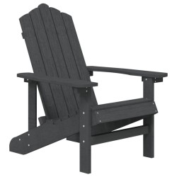    Sedie da Giardino Adirondack 2 pz in HDPE Antracite