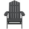    Sedia da Giardino con Tavolo Adirondack in HDPE Nero