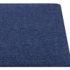 vidaXL Pannelli Murali 12 pz Blu 90x15 cm Tessuto 1,62 m²