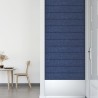 vidaXL Pannelli Murali 12 pz Blu 90x15 cm Tessuto 1,62 m²