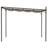 Gazebo con Tetto Retrattile 300x300x233 cm Grigio Talpa