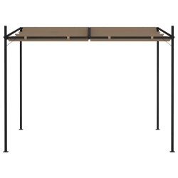 Gazebo con Tetto Retrattile 300x300x233 cm Grigio Talpa