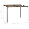 Gazebo con Tetto Retrattile 300x300x233 cm Grigio Talpa