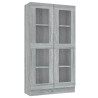    Mobile Vetrina Grigio Sonoma 82,5x30,5x150 cm Legno ingegnerizzato