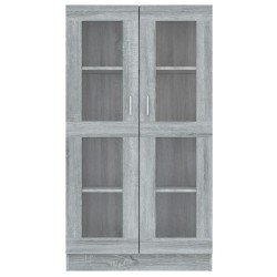    Mobile Vetrina Grigio Sonoma 82,5x30,5x150 cm Legno ingegnerizzato