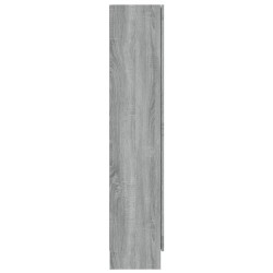    Mobile Vetrina Grigio Sonoma 82,5x30,5x150 cm Legno ingegnerizzato