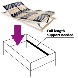 vidaXL Rete a Doghe 7 Zone con 42 Doghe 120x200 cm