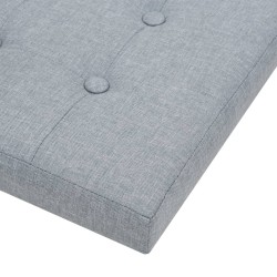 vidaXL Pouf Pieghevoli con Contenitore 2pz Grigio Chiaro in Simil Lino