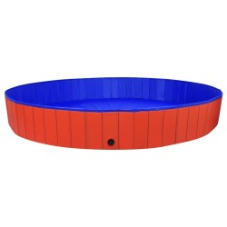    Piscina per Cani Pieghevole Rossa 300x40 cm in PVC