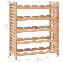 vidaXL Portavini da 25 Bottiglie in Massello di Noce 63x25x73 cm