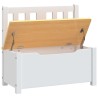 vidaXL Cassapanca per Bambini Bianca e Beige 60x30x55 cm in MDF