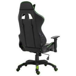 vidaXL Sedia da Gaming Verde in Similpelle