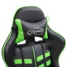 vidaXL Sedia da Gaming Verde in Similpelle