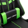 vidaXL Sedia da Gaming Verde in Similpelle