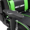 vidaXL Sedia da Gaming Verde in Similpelle