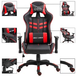 vidaXL Sedia da Gaming Rossa in Similpelle