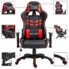 vidaXL Sedia da Gaming Rossa in Similpelle