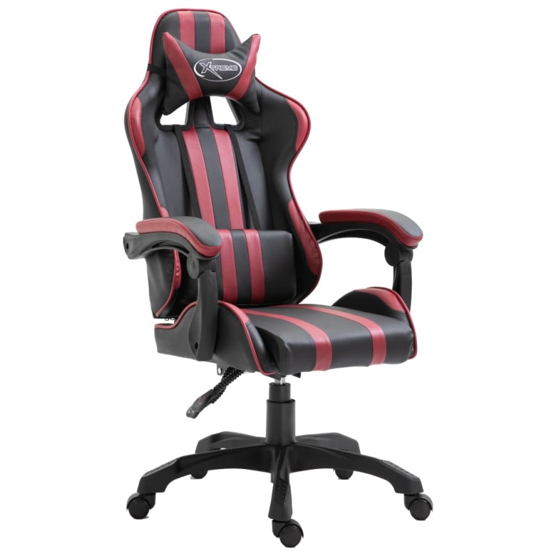 vidaXL Sedia da Gaming Rosso Vino in Similpelle