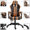 vidaXL Sedia da Gaming Arancione in Similpelle