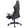 vidaXL Sedia da Gaming Girevole Blu in PVC