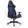 vidaXL Sedia da Gaming Girevole Blu in PVC