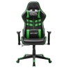 vidaXL Sedia da Gaming Nera e Verde  in Similpelle