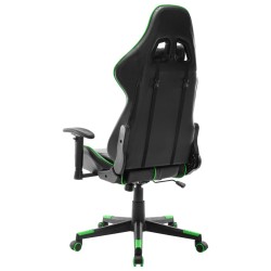 vidaXL Sedia da Gaming Nera e Verde  in Similpelle