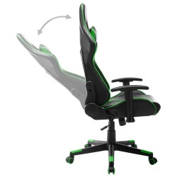 vidaXL Sedia da Gaming Nera e Verde  in Similpelle