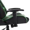 vidaXL Sedia da Gaming Nera e Verde  in Similpelle