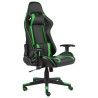 vidaXL Sedia da Gaming Girevole Verde in PVC