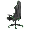 vidaXL Sedia da Gaming Girevole Verde in PVC