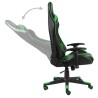 vidaXL Sedia da Gaming Girevole Verde in PVC