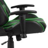 vidaXL Sedia da Gaming Girevole Verde in PVC