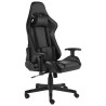 vidaXL Sedia da Gaming Girevole Nera in PVC