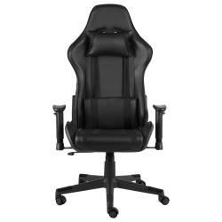 vidaXL Sedia da Gaming Girevole Nera in PVC