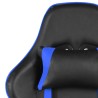 vidaXL Sedia da Gaming Girevole con Poggiapiedi Blu in PVC