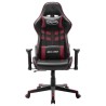 vidaXL Sedia da Gaming Nera e Rosso Vino in Similpelle