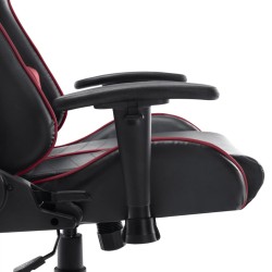 vidaXL Sedia da Gaming Nera e Rosso Vino in Similpelle