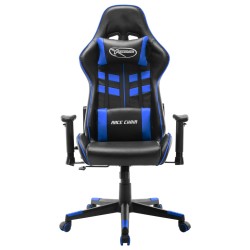 vidaXL Sedia da Gaming Blu e Nera in Similpelle