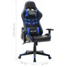 vidaXL Sedia da Gaming Blu e Nera in Similpelle