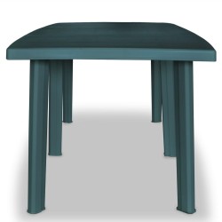 vidaXL Tavolo da Giardino Verde 210x96x72 cm in Plastica