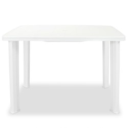 vidaXL Tavolo da Giardino Bianco 101x68x72 cm in Plastica