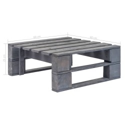 vidaXL Ottomana da Giardino in Pallet in Legno Grigio