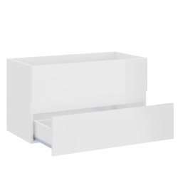 Mobile Sottolavabo Bianco Lucido 80x38,5x45 cm in Truciolato